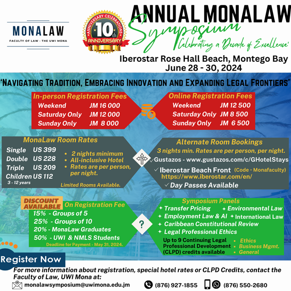 Register Now! MonaLaw 10th Annual Symposium on Law, Governance and Society
