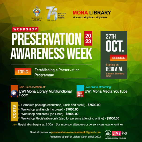 Preservation Awareness Week Workshop 2023: Establishing a Preservation Programme