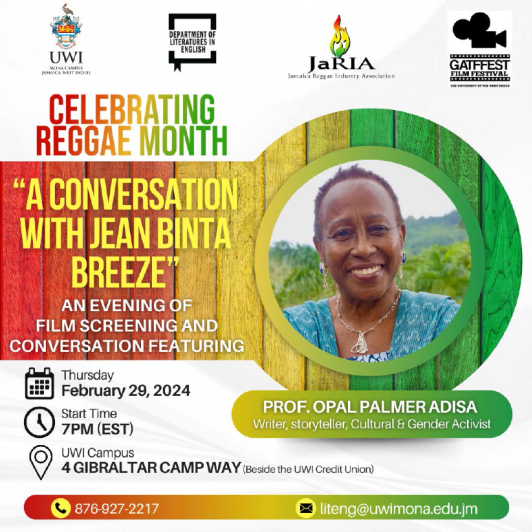 Celebrating Reggae Month - An Evening of Film Screening and Conversation "A Conversation with Jean Binta Breeze"