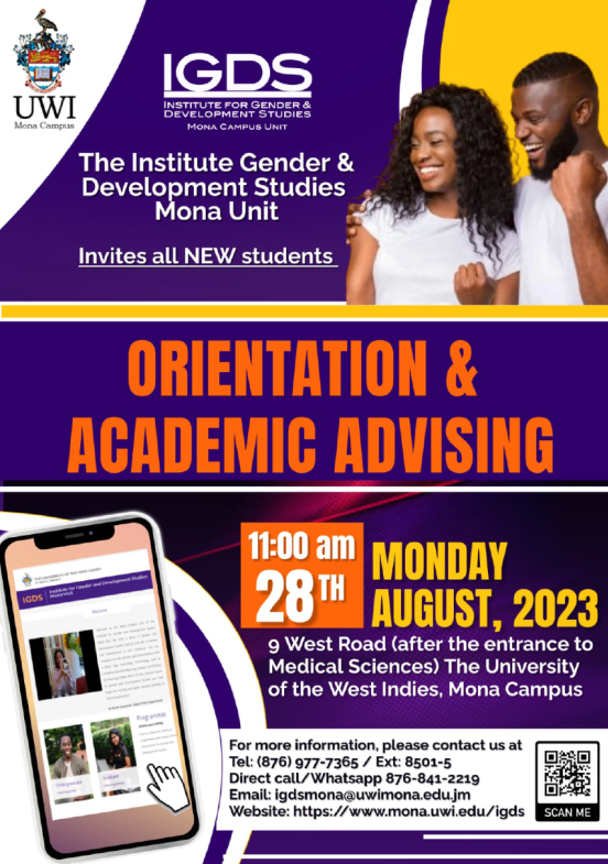 Institute for Gender and Development Studies | Orientation and Academic Advising
