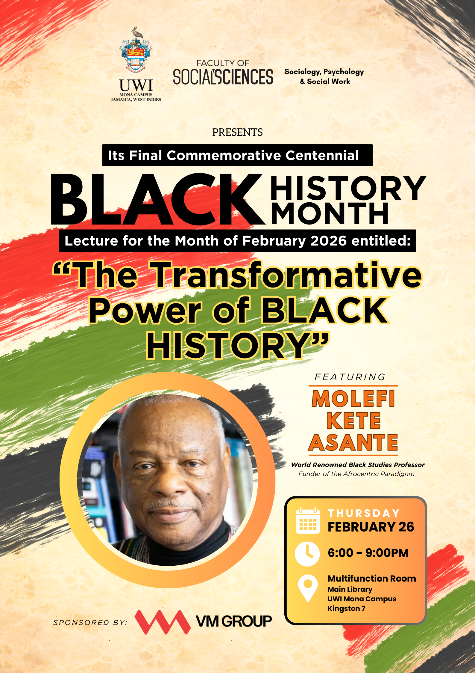 Black History Month Lecture:  "The Transformative Power of BLACK HISTORY" 