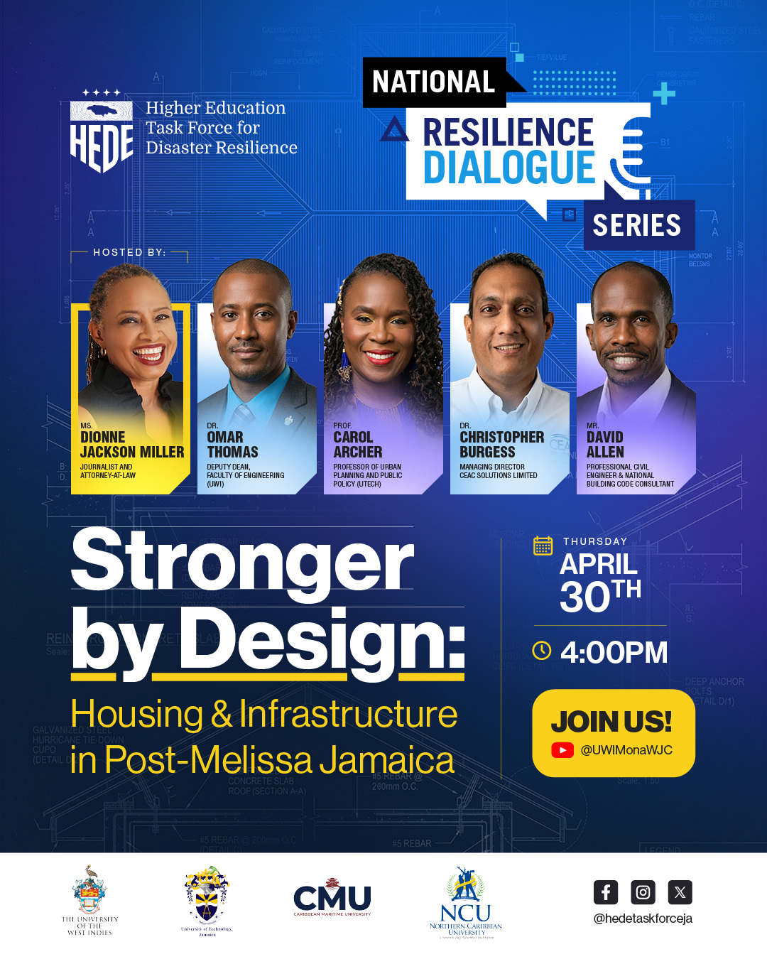 National Resilience Dialogue Series: Stronger by Design - Housing and Infrastructure in Post-Melissa Jamaica