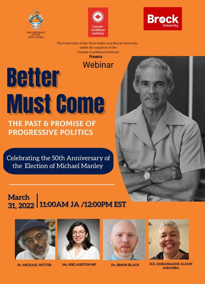 Canada-Caribbean Institute's Webinar- 50th anniversary of the election of Michael Manley's PNP