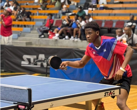 Brian Blake gets in the ready position to serve up a win.