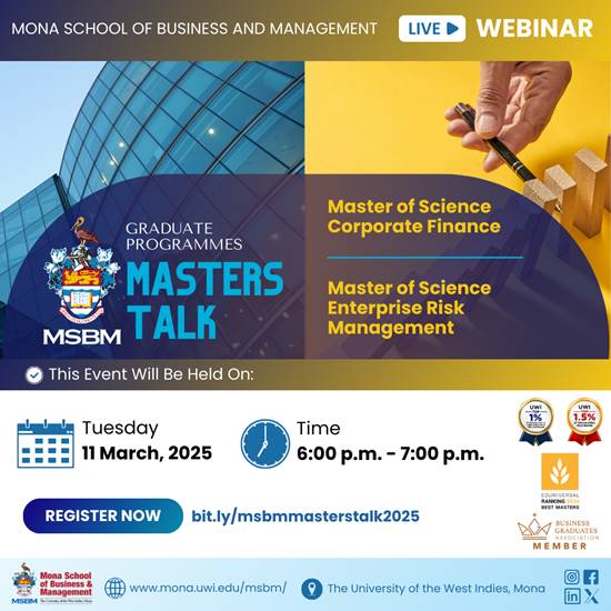 MSBM: Masters Talk - Unlock High-Earning Potential - Enrol in a Graduate degree in Corporate Finance Degree or Enterprise Risk Management